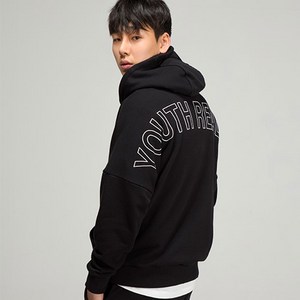 스위브 루즈핏 하이브 백로고 후드티
