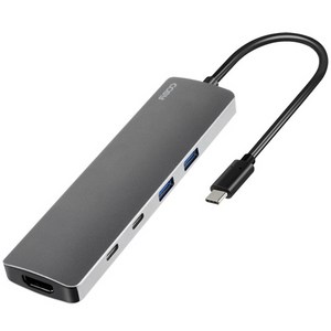 코시 HDMI PD USB 3.0 카드리더 타입C 멀티 USB 허브 DS3460CHU, 그레이, 1개