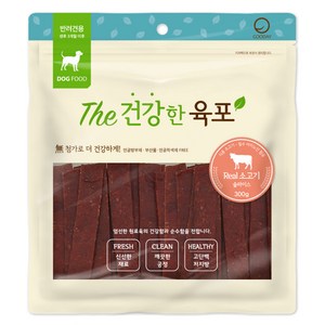 굿데이 더건강한육포 강아지간식, 리얼 소고기 맛, 300g, 1개