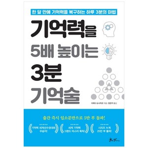 기억력을 5배 높이는 3분 기억술:한 달 만에 기억력을 복구하는 하루 3분의 마법, 쌤앤파커스