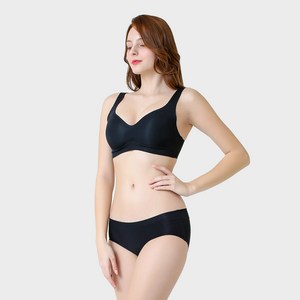 베이직스킨 심리스 브라팬티 세트 BEE-T223K