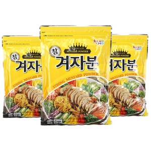 천혜식품 참 겨자분, 200g, 3개