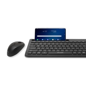 아이리버 2.4GHz+ 블루투스 무소음 키보드 마우스 세트, EQwear-MVS7000, 블랙, 일반형