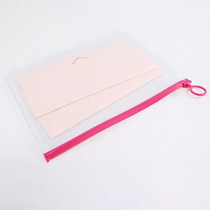 PVC 슬라이드 지퍼백 핑크 20호 PVC슬라이드