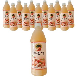 청솔 복숭아 음료, 835ml, 12개