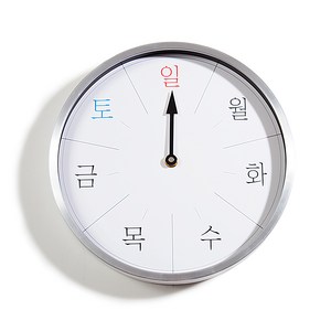 어르신 어린이 치매 요일시계 29cm, 혼합색상