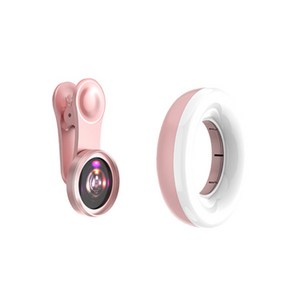 ILWOO LED 라이트 스마트폰 접사렌즈 IW-TA, 핑크, 1개