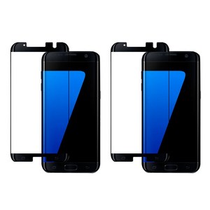 아이유보 케이스 호환형 라운드 풀커버 강화유리 휴대폰 액정보호필름 2p 세트, 1세트