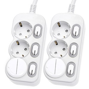 에코파워탭 국산 LED 개별 멀티탭 3구 EPM-L203 + 안전커버, 4.5m, 2개