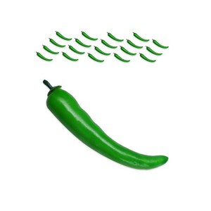 대한몰 채소 푸드 음식 모형 컨셉 촬영 인테리어 소품 20p, 005 풋고추 초록