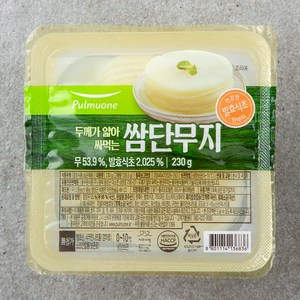 풀무원 두께가 얇아 싸먹는 쌈단무지, 230g, 1개