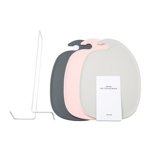 베누디 TPU 웨일 도마 3종 + 거치대 세트, 1세트