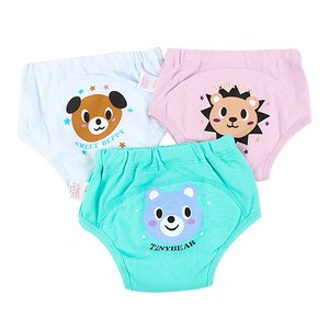 피치애플 유아 방수 배변훈련팬티 3종세트 남아용, 혼합색상, 1세트