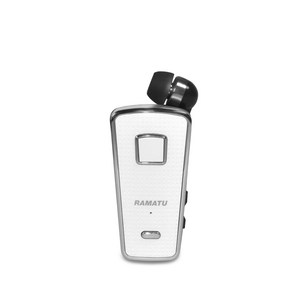 라마투 클립온 블루투스 무선 클립형 이어폰 5.0, 화이트, RM-B200