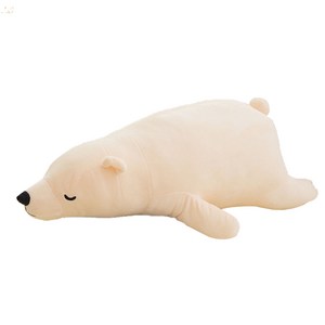 네이처타임즈 북극곰 바디 필로우 봉제인형, 70cm, 화이트, 1개