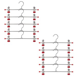 마와 논슬립 옷걸이 치마 바지걸이 클립형 K30D, 펄레드, 10개