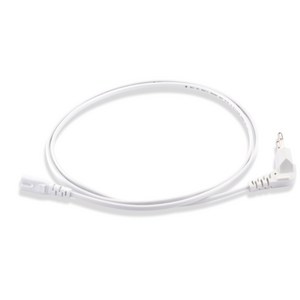 삼정 컴퓨터 모니터 파워 전원 케이블 ㄱ자브래트형 / 8자 WHITE AC 220V, 1개, 2m