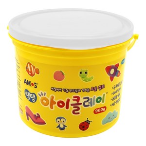 아모스 유아용 탱탱 아이클레이, 흰색, 900g, 1개