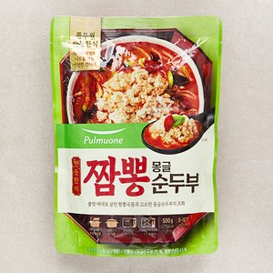 풀무원 반듯한식 짬뽕 몽글 순두부 냉장, 500g, 1개