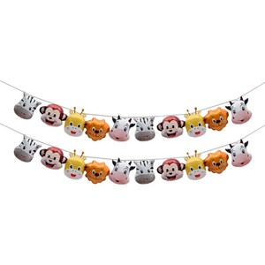 작은동물 풍선 가랜드 2p, 2개