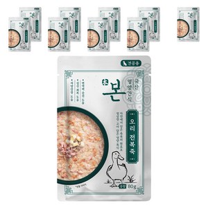 본 영양간식 강아지 전복죽 80g, 오리맛, 10개