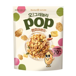 마켓오네이처 오 그래놀라팝 현미아몬드, 480g, 1개