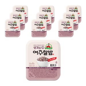 롯데 생각난다 여주쌀밥 구수한 흑미밥, 210g, 10개