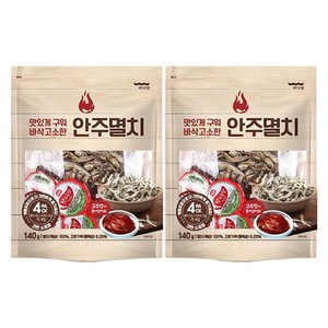 바다원 간편한 구운 안주멸치+고추장 140g 2세트, 안주멸치 100g(25gx4봉) + 고추장 40g(10gx4입)