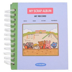 베러바이즈 노트식 사진 스티커 캐릭터 네컷사진 포토 바인더 앨범, 02 베이직블루, 20매