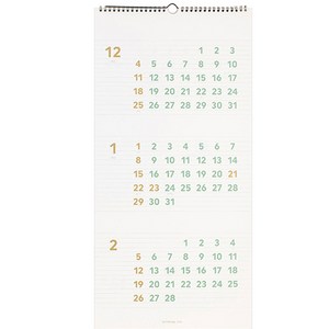 바이풀디자인 2023 3개월 플랜 월 캘린더 롱, 화이트, 1개
