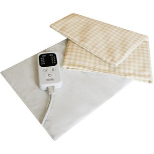 한일전기 황토 맥반석 참숯 온열 전기 찜질기 미니, RVE-1000(베이지체크)