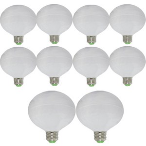 가온엘이디 LED 12W 숏타입 볼전구 화이트 10p, 주광색, 10개