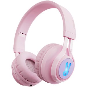 디알고 LED 무선 키즈 블루투스 헤드폰, 핑크, DRGO-BH06CK