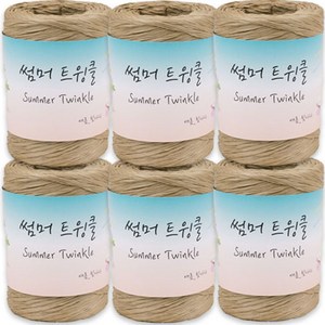 니트러브 썸머트윙클 뜨개실 40g x 6p, 115 베이지, 6개