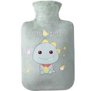 쿼르디 보온 물주머니 핸드워머 공룡 그린 500ml, 1개