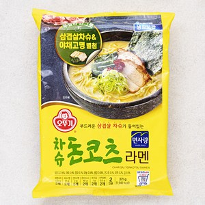 오뚜기 차슈 돈코츠라멘 2인분, 371g, 1개