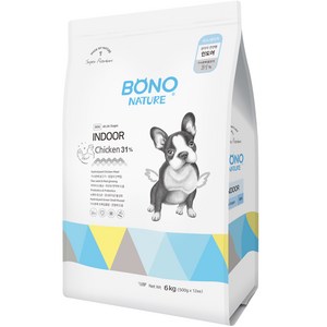 보노네이처 강아지 인도어 건식사료, 닭, 1개, 6kg