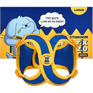 페스룸 반려견 컴포트 X 하네스 2, 옐로우 + 블루