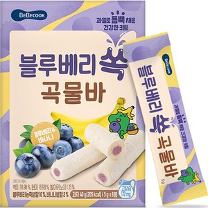 베베쿡 블루베리 쏙 곡물바 5g x 8p, 블루베리맛, 40g, 1개