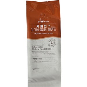 커피빈스 미디엄 클래식 블렌드 원두커피, 1kg, 1개, 홀빈(분쇄안함)