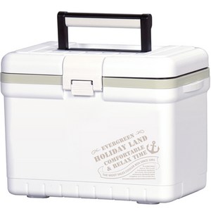 신와 홀리데이 아이스 박스 + 스티커 세트, 화이트, 7L