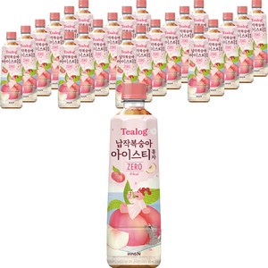 티로그 납작복숭아 아이스티 홍차 제로, 500ml, 24개