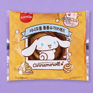 삼립 산리오 시나모롤 롤롤슈가 브레드, 75g, 1개