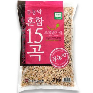 초록숟가락 무농약 혼합15곡, 3kg, 1개