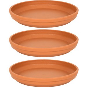 가벼운 플라스틱 토분받침 3p, 브라운