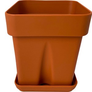 심플 실리콘 미니 화분, 브라운