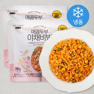 믹스밀 매콤 두부 야채 비빔 (냉동), 200g, 2개