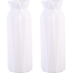 레인보우 파스텔 플라스틱 홈데코 화병 B타입 2p, 화이트