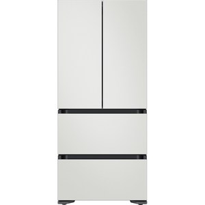 삼성전자 BESPOKE 김치플러스 4도어 프리스탠딩 냉장고 490L 방문설치, 코타 화이트, RQ49C940201