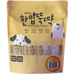 펫토리아 짜먹는 한입뚝딱 반려동물 습식 간식, 황태 35P+연어 35P, 840g, 1팩